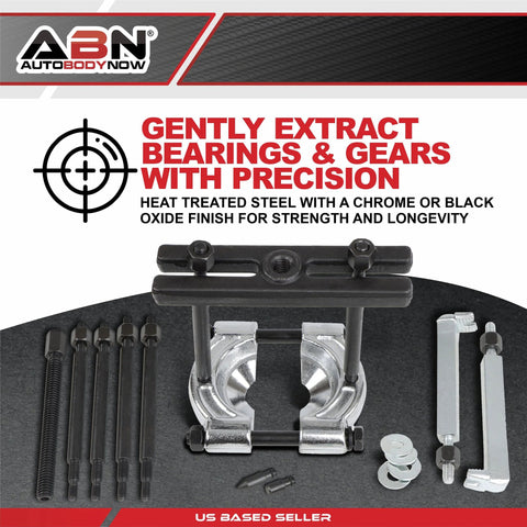 Bearing Puller Kit 14 Piece 5 Ton Automotive Separator with 2 and 3 Inch Jaws, displayed with precision tools.
