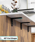 10 Inch Heavy Duty Steel Shelf Brackets Two Pack For Granite And Wood Countertops Black Wall Mounted Floating Shelf Supports