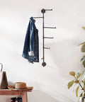 36-Inch Rustic Swivel Coat Rack With Built Tough Metal Build Easy Install Hang Coats Hats and Bags in Style Functional Wall Mount or Freestanding