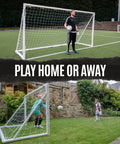 Q Fold Soccer Goal Easy Setup Backyard All Weather 72 By 48 By 24 Inches Includes Net And Ground Pegs No Sag Crossbar