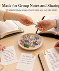 Cross Paper Clips Set Featuring 120 Multicolor Metal Bookmark Clips with open Bible and notes for Christian study.