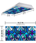 Fluorescent Light Covers For 2x4 Ceiling Fixtures With Stained Glass Design, 22.38 Inches By 46.5 Inches, Classroom Friendly, 4 Pack