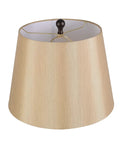 Light gold tapered drum shade from Gavin Lamp Set Duo In Golden Flecked Bronze With Gold Highlights