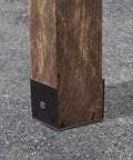 Fence Post Holder Ground Spike for Concrete Deck, 4x4 Post Base Anchor, Steel Black Powder Coated, Fits 3.5x3.5 Inch Wood Posts