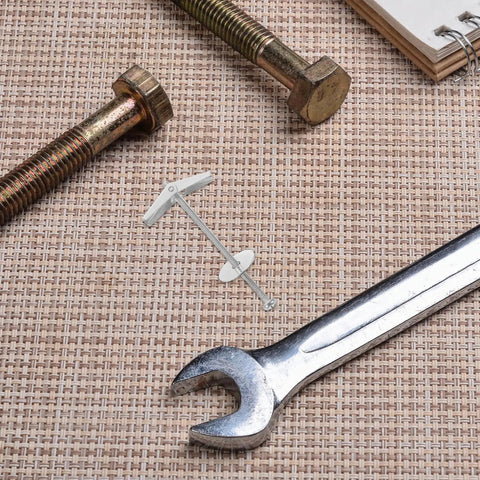 Heavy Duty Toggle Bolts And Wing Nuts Wall Anchor Kit For Hollow Walls And Ceilings, Carbon Steel 15 Sets on burlap