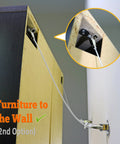 Heavy Duty TV Safety Straps Two Pack Anti Tip Straps With Sturdy Hardware Included securing furniture to wall