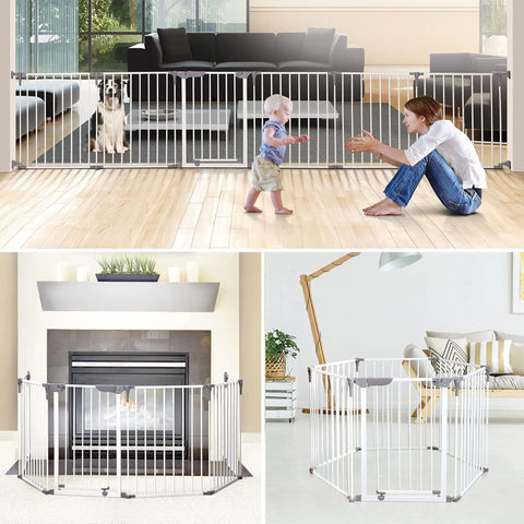 Royale Converta 3 In 1 Play Yard And 151 Inch Wide Baby Gate, 6 configurable panels, 29 inch tall, used as gate and playpen