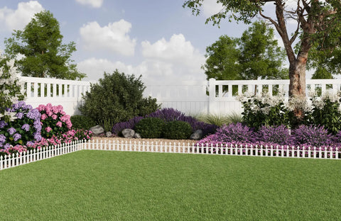 Picket Border Fence Kit 24.9 Foot White Outdoor Garden Fence For Quick Easy Install And Low Maintenance Yard Upgrade