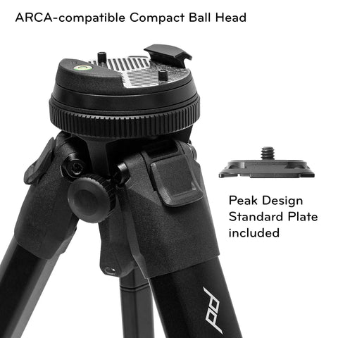 Carbon Fiber Travel Tripod With Pro Level Stability, Fast Setup And Takedown, Ergonomic Ball Head, Ultra Compact, 20 lb Capacity.