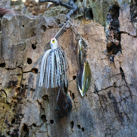 Spinner Bait Lure Half Ounce Tennessee Shad 3 Pack For Bass Trout Pike Salmon Walleye Durable Lead With Double Willow Blades