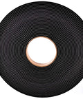 Roll of Adhesive Backed Sponge Neoprene Weather Stripping Peel And Stick, 3/4 Inch Wide, 1/8 Inch Thick, 50 Feet Long, black color.