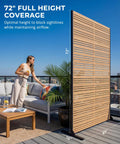 Sturdy 6Ft Outdoor Privacy Screen That Stays Put In Wind, Heavy-Duty 37Lb Freestanding Metal Panel With 16In Deep Base, Rust-Resistant