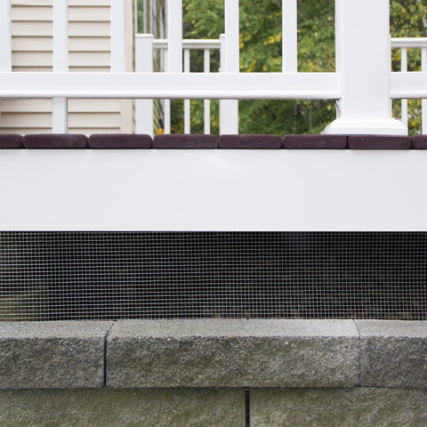 24 Inch By 50 Feet 23 Gauge Galvanized Hardware Cloth With Quarter Inch Openings used as gutter guard under deck