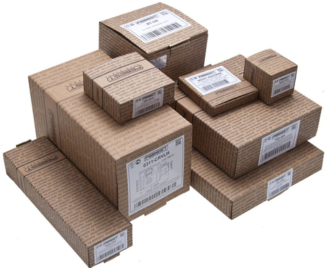 Packaged boxes of Transmission Gear Change Cable For OEM 34935-EM30A Replacement Shifter Cable, various sizes, stacked.