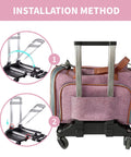 Installation method of Spinner Wheelbase Luggage Cart For Bags And Pet Carriers With Secure Luggage Strap and lightweight design
