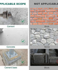 Image showing usage guidelines for Concrete Wedge Anchors One Half Inch By Five And One Half Inch Heavy Duty Ten Pack Hot Dip Galvanized Carbon Steel Cement Anchor Bolts