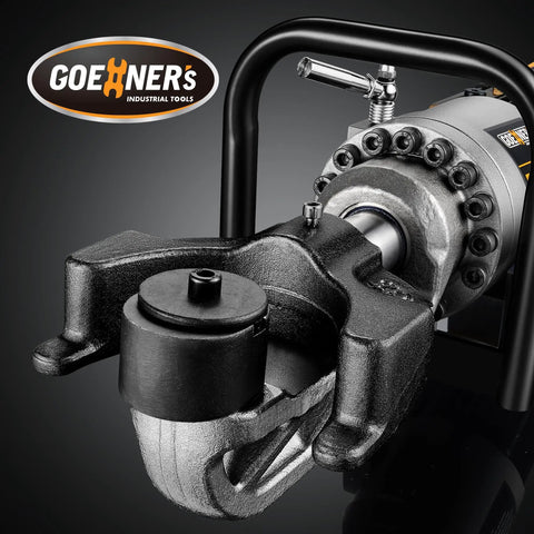 Close-up of the 2026 Upgraded Portable Electric Rebar Bender Featuring Advanced Pure Copper Brushless Motor and hydraulic design.