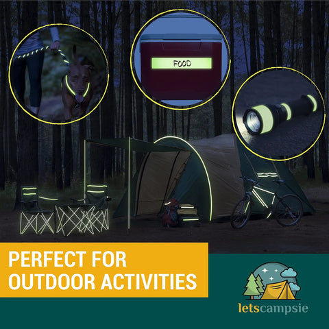 Glow In The Dark Tape With 30 Feet Of 1 Inch Width Premium Industrial Grade Indoor And Outdoor Luminous Tape For Night Time Visibility Easy To Spot Objects And Safer Steps on camping gear and equipment at night.
