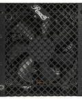 750W Semi Modular Power Supply With 80 Plus Bronze Efficiency, ATX 3.0/3.1 Ready, black steel case, top view with fan visible