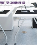Round Pop-Up Floor Box Kit With 6 Inch Diameter Cover 20A Tamper-Resistant USB Receptacle in modern office setting