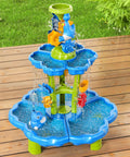 3 In 1 Flower Shape Water Table With Pump For Toddlers And Kids Ages 3 To 8 Outdoor Summer Splash Play Two Tier Water Table