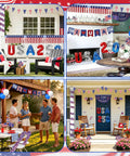 Fourth Of July Golf Cart Decorations Kit For 250th Anniversary Parade Includes 250th Banner Fan Flags and USA decor