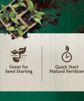 Organic Indoor Potting Mix With Smart Moisture Regulation keeps soil balanced for seed starting with quick-start natural fertilizer.