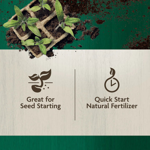 Organic Indoor Potting Mix With Smart Moisture Regulation keeps soil balanced for seed starting with quick-start natural fertilizer.