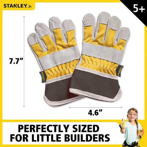 Kid Sized Work Gloves For Little Hands That Stay Safe And Comfortable With Durable Fabric For Everyday Projects, Mixed Color Design For Ages 3 And Up