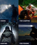 Two Pack 2500 Lumen Headlamps With Rechargeable Battery, XPE3 LED, 6 Modes in use for hiking, camping, hunting, and fishing