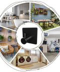 Matte Black Self Adhesive Towel Hooks, Heavy Duty SUS304 Stainless Steel Wall Or Door Mounted Hangers in various home settings