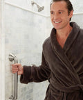 Heavy Duty 16 Inch Bathroom Grab Bar With Curled Grip In Brushed Nickel Finish Built For Real Life Use And Maximum Stability Supports Up To 500 Lbs