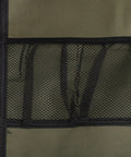 Close-up of mesh pockets on Hanging Travel Toiletry Bag For Camping And Travel, 600D Oxford On The Go Storage Organizer.