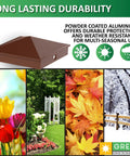 Brown 4x4 Aluminum Pyramid Post Cap Cover 12 Pack Fits True 3.5 x 3.5 Nominal Wood Posts Outdoor Waterproof