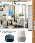 Keyless Deadbolt Smart Door Lock For Front Door With Code And Fob Access App Control Auto Lock displayed next to table.
