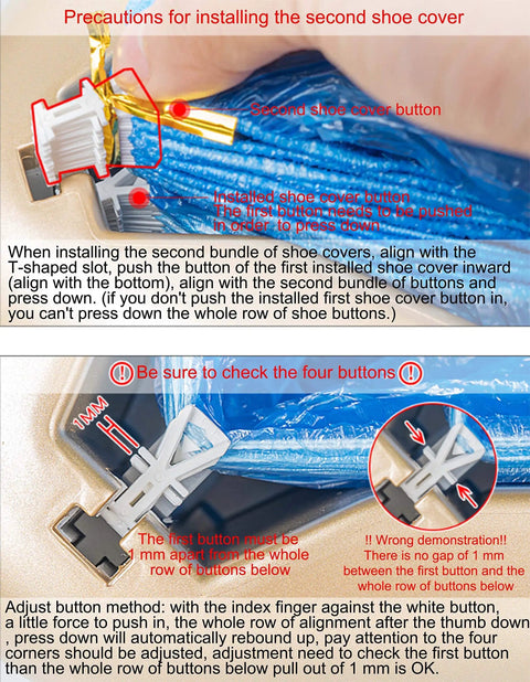 Instruction for No Sweat Shoe Cover Dispenser Machine With 200 Disposable Boot And Shoe Covers installation method.