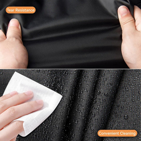 Outdoor Bar Height Table Cover Waterproof 60 Inch Long Rectangular Patio Furniture Cover showing tear resistance and easy cleaning