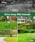 Solar 360 Degree Animal Deterrent For Yard And Garden With Motion Sensors Waterproof Ultrasonic And Flashing Light Outdoor Deer Raccoon Cat Repellent No Blind Spots in yard
