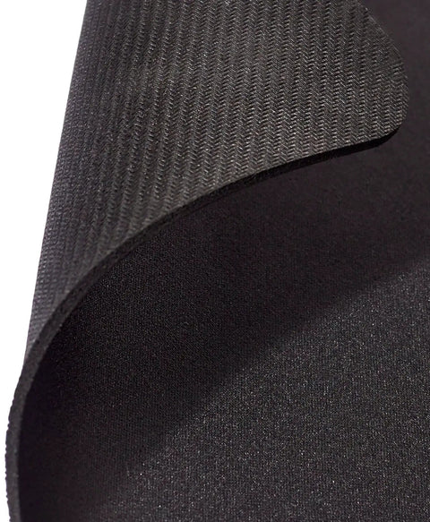 Close-up of square mouse pad with cloth surface and rubberized base for smooth glide non slip stable and thick great for gamers and designers hand washable measures 12.4 by 10.6 inches black