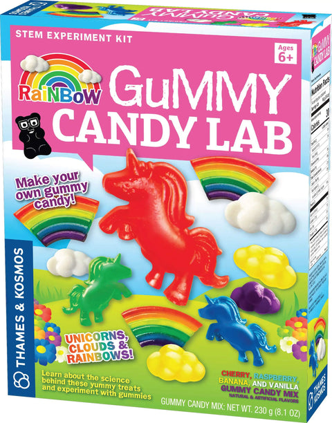 Box of Totally Fun Rainbow Gummy Candy Lab STEM Kit For Kids Create Unicorn Cloud And Rainbow Shaped Gummies Mix Flavors And Colors