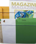 Clear Letter Size Wall File Organizer, 2 Pack, holding magazines, documents, and folders, ideal for home office use