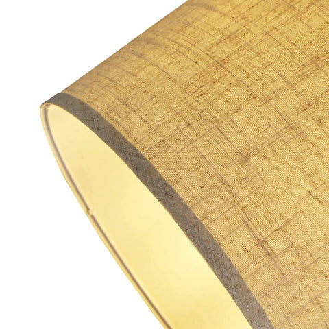 Close-up of linen lamp shade for Plug In Pendant Light Kit With Twisted Hemp Rope Cord 15 Foot Dimmable On Off Switch Linen Lamp Shade