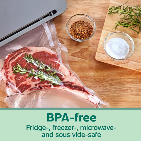 Heavy Duty Quart Vacuum Seal Bags 44 Pack With 30 Percent Extra Thickness, Leakproof And Tear Resistant used for sealing meat