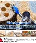 Six Piece Wood Auger Drill Bit Set For Woodworking And DIY, Sizes 1/2 In, 5/8 In, 3/4 In, 7/8 In, 1 In And 1-1/8 In, 4 Inch Long Bits With 1/4 Inch Quick Change Hex Shank, Made From 1045 High Carbon Steel For Durability used on wood stump