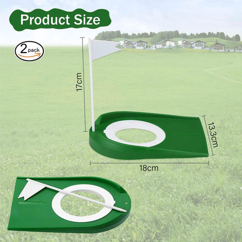 Indoor Golf Putting Green Set With 2 Cups And Flags, Easy Setup Practice Aids For Home Office Or Outdoor Use, size details