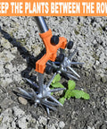 Rotary Cultivator Garden Tiller With Adjustable Stainless Steel Handle, Ultra Lightweight Aluminum Tines Aerating Soil