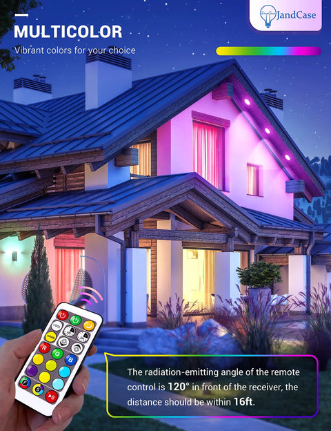 BR30 Color Changing LED Flood Light Bulbs 12W 1050lm RGB Warm White Cool White Dimmable with Remote Control house exterior