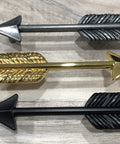 Set Of 4 Black Zinc Alloy Arrow Cabinet Handles With Rust And Corrosion Resistant Finish, 96mm, elegant hardware design