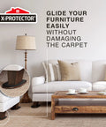 Heavy Duty Furniture Sliders For Carpet And Hardwood Floors Smooth Glide Moving Pads under sofa legs on carpet.