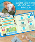 Child reading setup guide for Hatch And Raise Real Brine Shrimp Aquarium Kit For Kids 6 Plus Easy Care Sea Creatures With Customizable Tank.